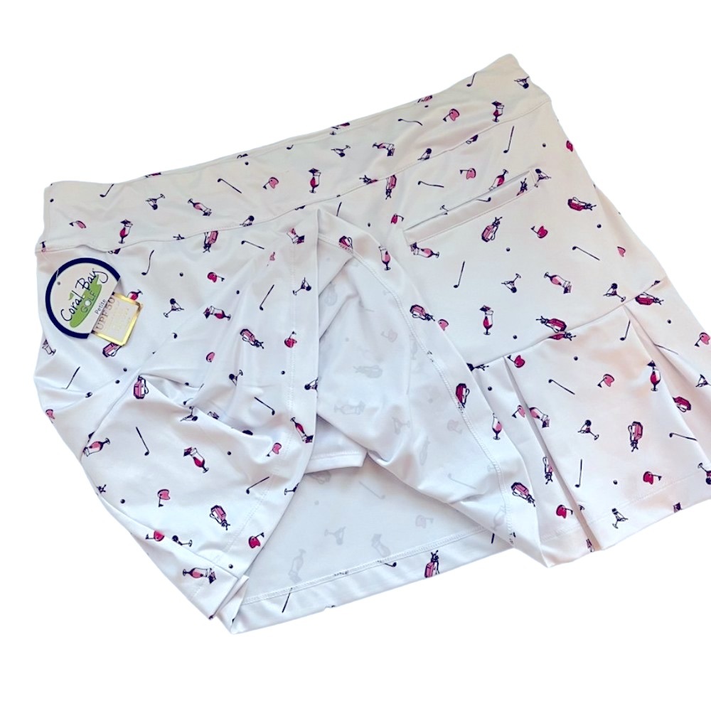 Coral Bay Women's UPF 50 Emoji Golf Skort  Size Large Petite NWT